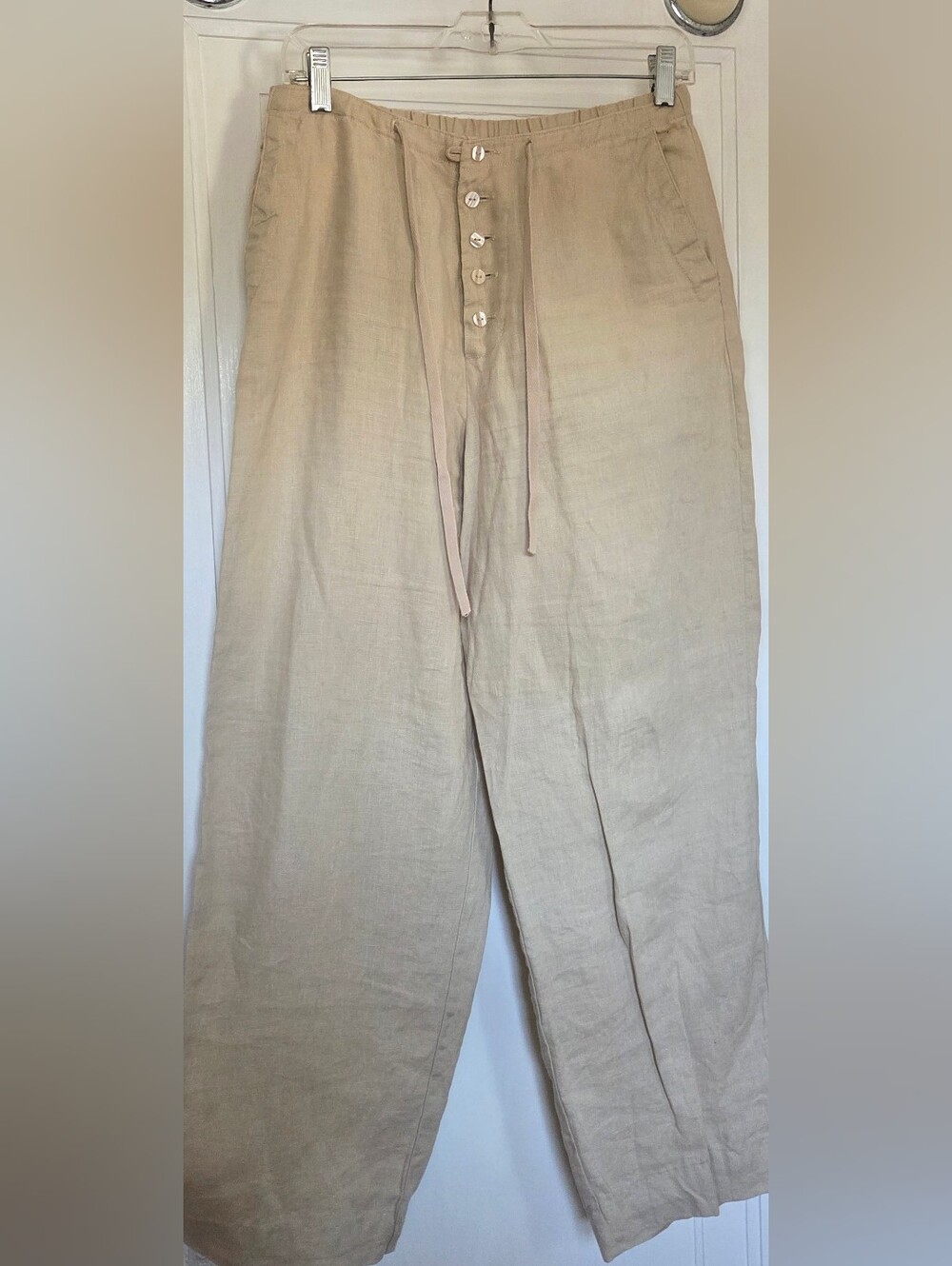 Chadwicks Of Boston Beige Linen Pants Size 8